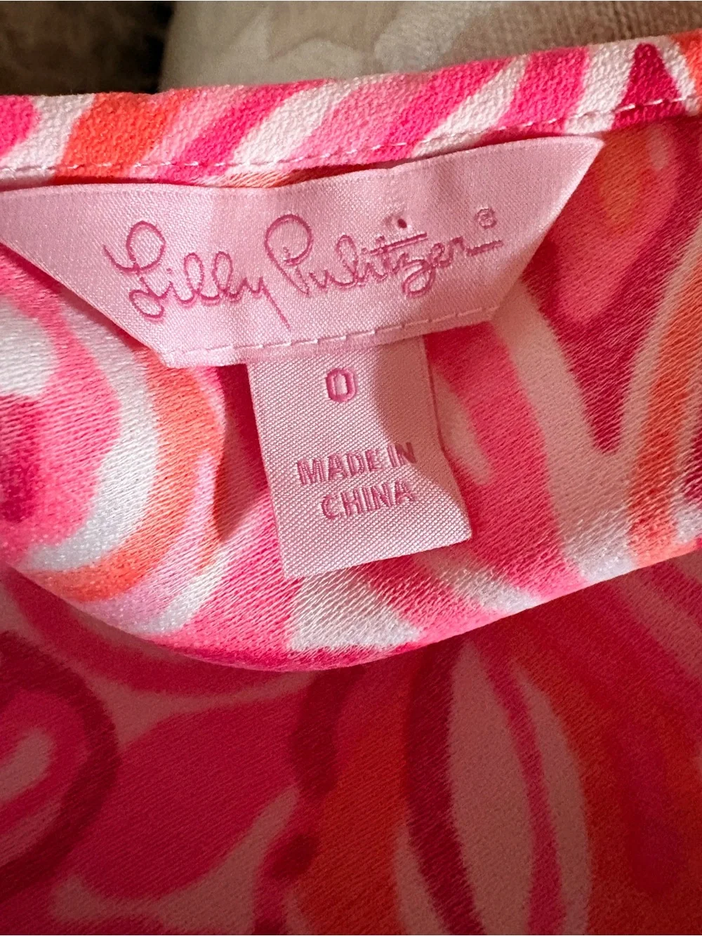 Lilly Pulitzer Pink & Coral shift Dress size 0